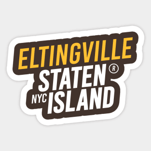 Eltingville, Staten Island - Modern Cursive Minimal Design - New York Sticker